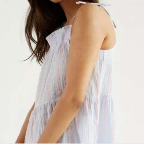 Anthopologie Maeve Striped Top Tiered Sleeveless in size Small - Picture 2 of 12